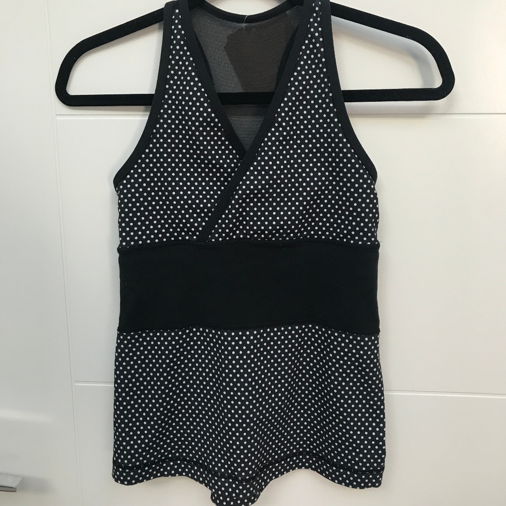 Lululemon Polka Dot Tank Black White